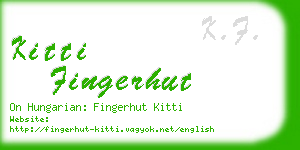 kitti fingerhut business card